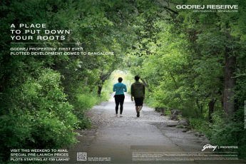 Book plots @ Rs 39 Lakhs at Godrej Reserve in Devanahalli, Bangalore